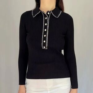 Armelle Jumper - Black Ecru